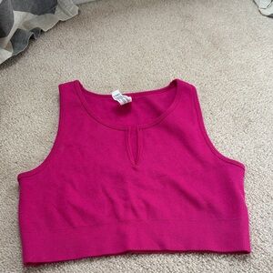 90 Degree By Reflex Seamless Pink Crop Tank